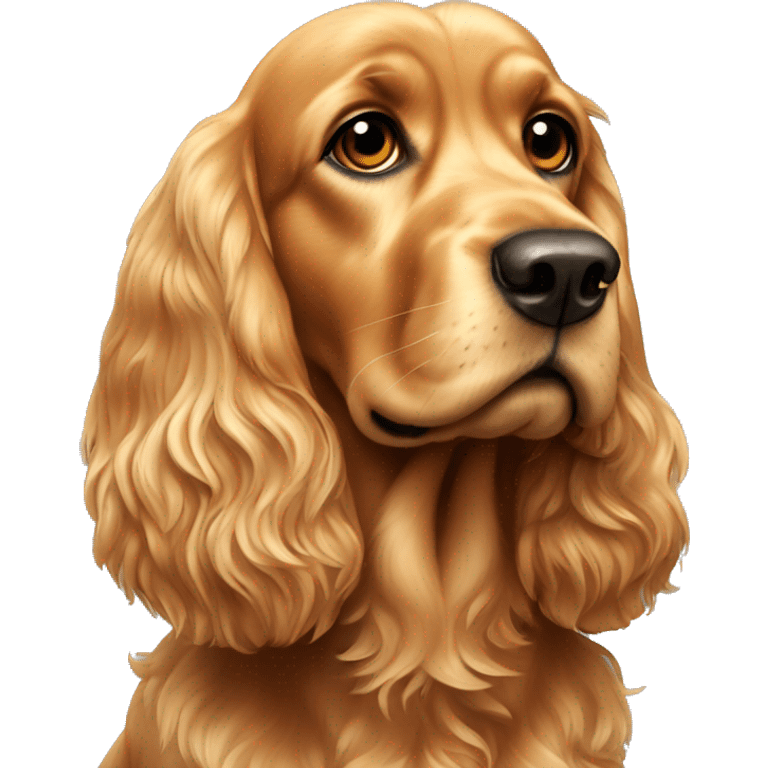 Golden Cocker spaniel dog emoji