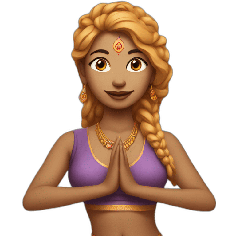 Yogini taking a selfie emoji