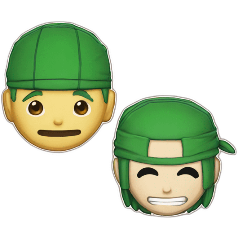 Rufy and Zoro emoji