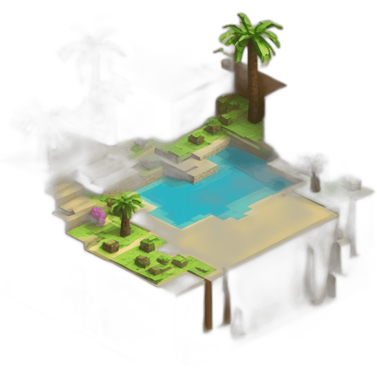 isometric-3d-minecraft-desert-oasis emoji