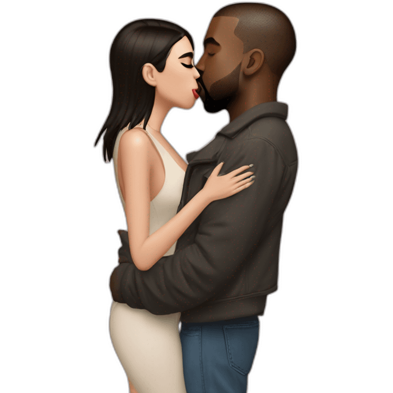 Kanye West and Dua Lipa are kissing emoji