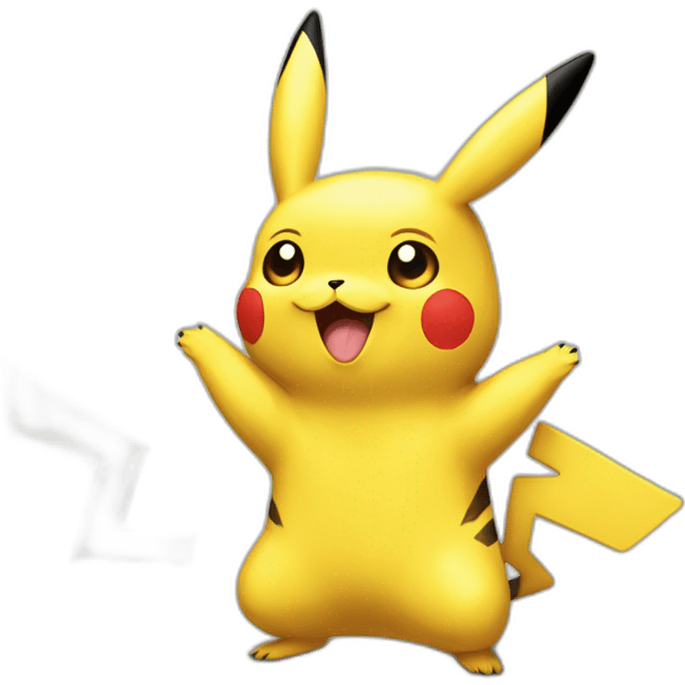 Pikachu with a bord with number twenty-two emoji