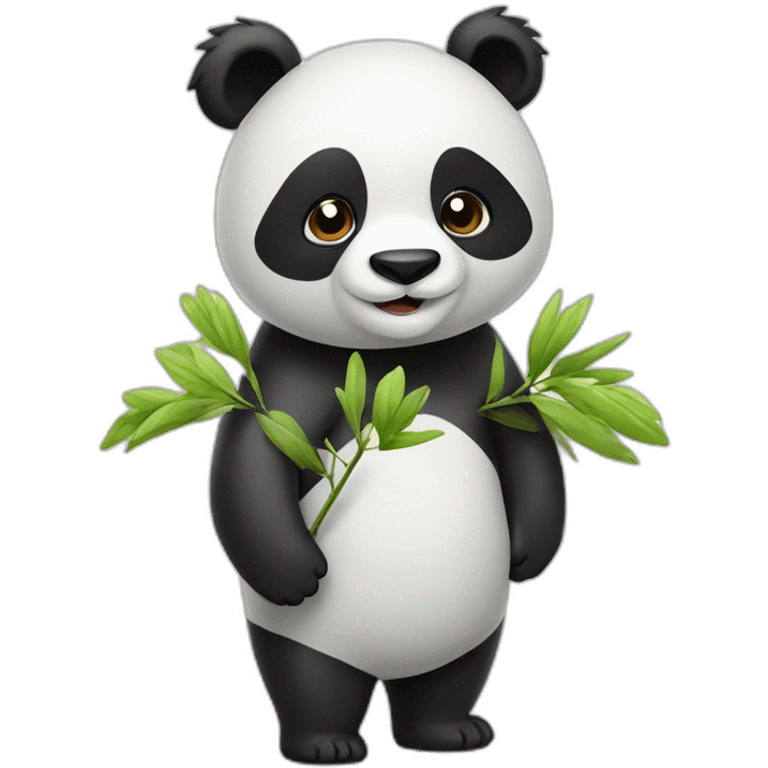 Panda bear with mate argentinian emoji