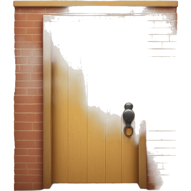 Door with a barking dog behind it emoji