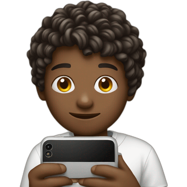 boy with i-phone emoji