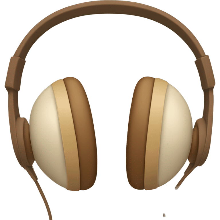 beige apple headphones with brown bows emoji