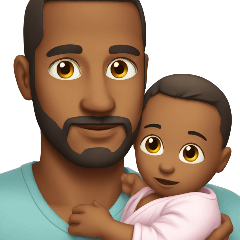 Father holding bnewborn emoji