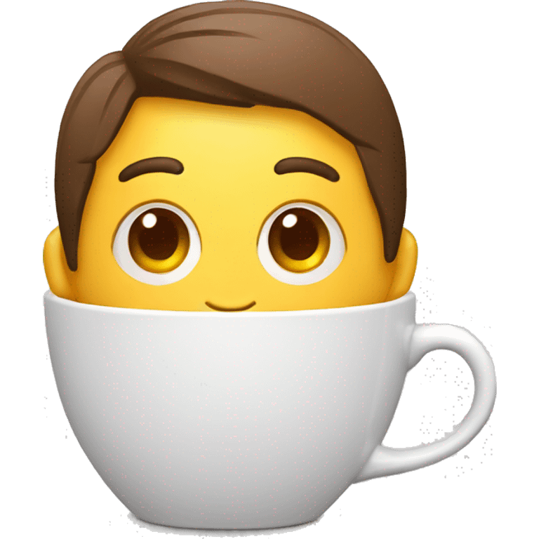 Taza de café sonriendo  emoji