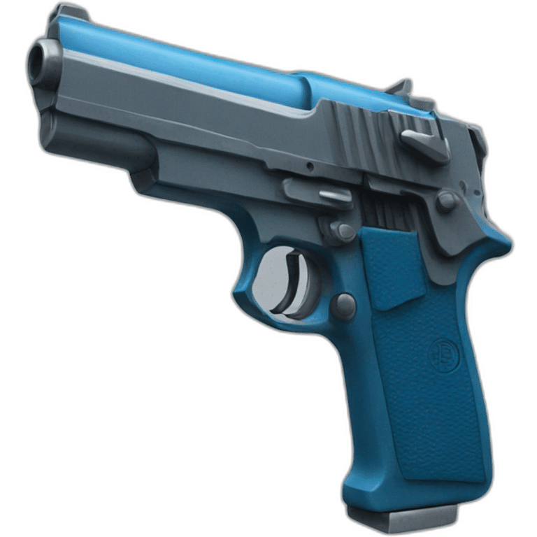 Blue pistol emoji