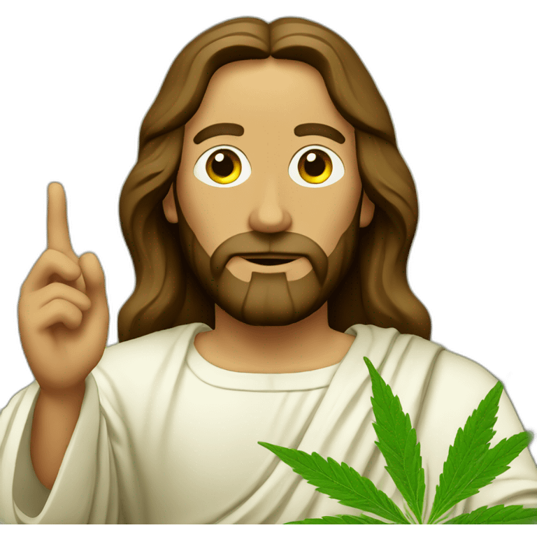 jesus promoting marijuana emoji