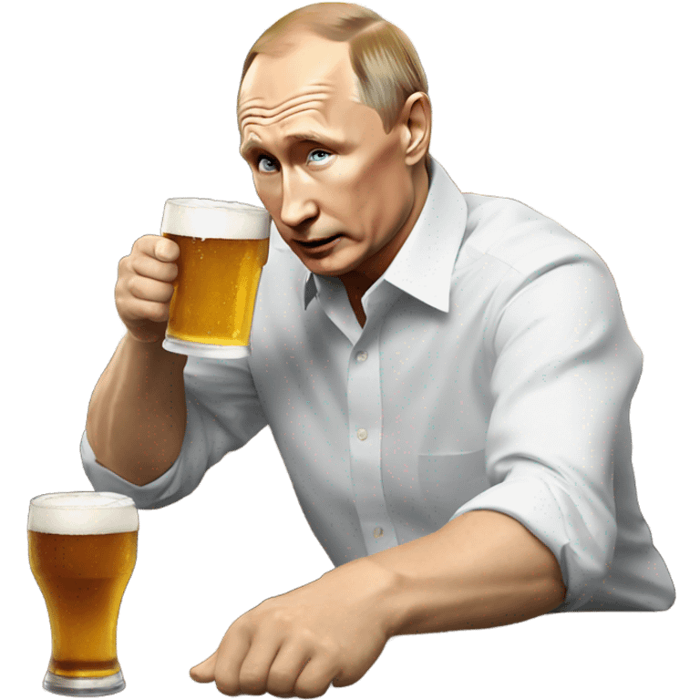 Vladimir Putin downing a pint  emoji