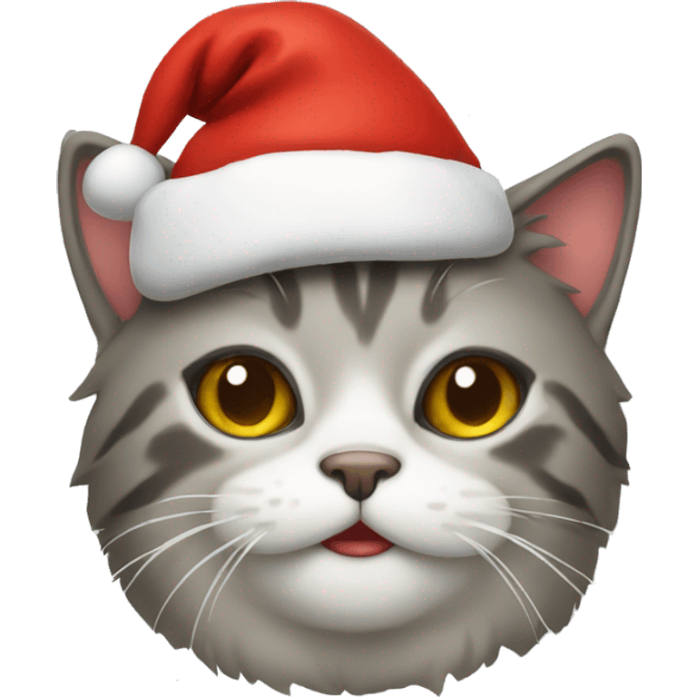 cat with christmas hat emoji