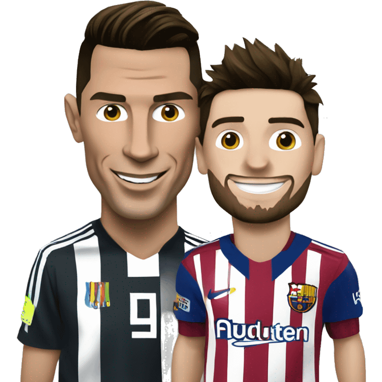 Cristiano ronaldo with leo messi emoji