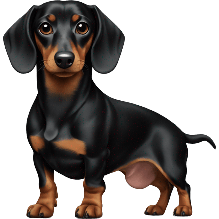 Dachshund black emoji