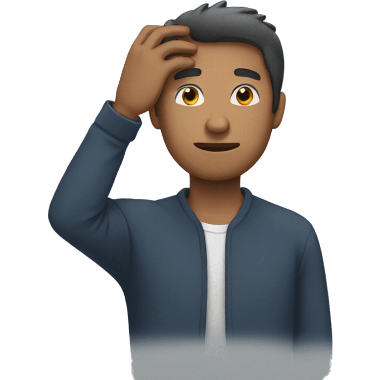 man with hand on face emoji