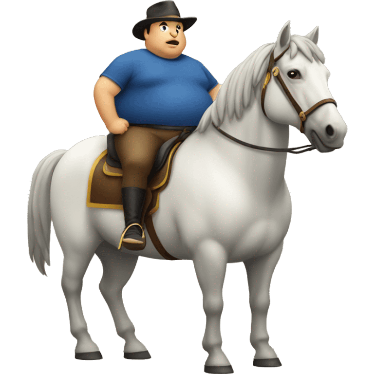 fat man on a horse emoji