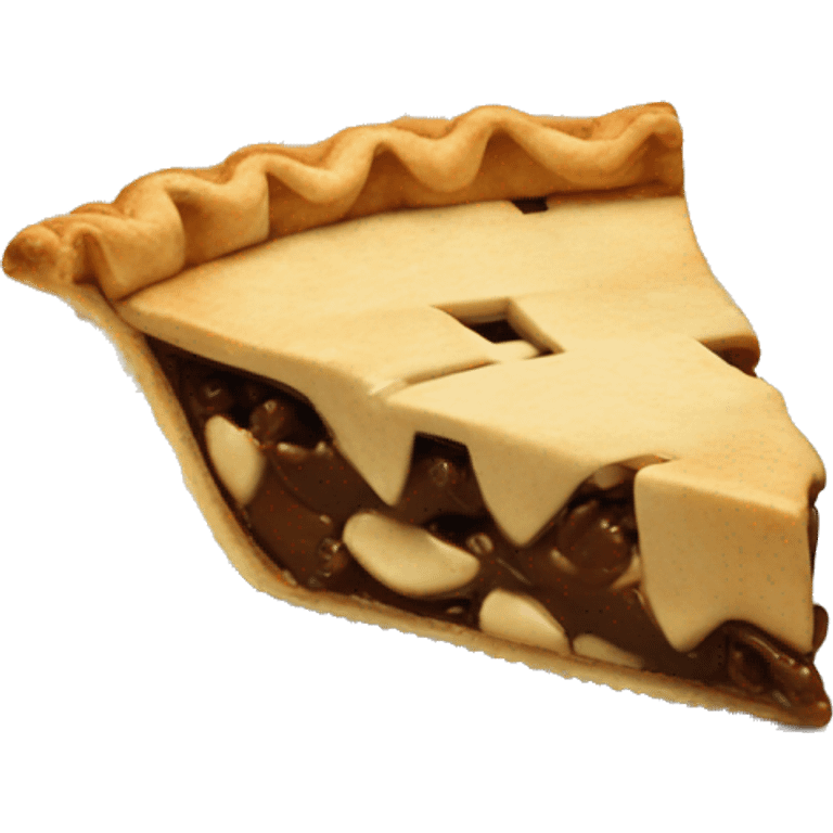 pie with a piece of pie emoji