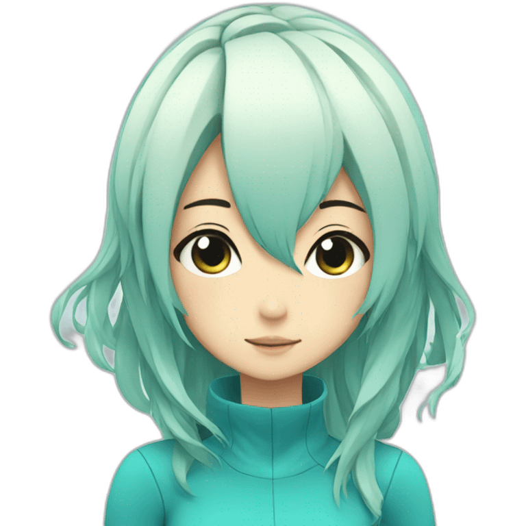 Aqua anime girl emoji