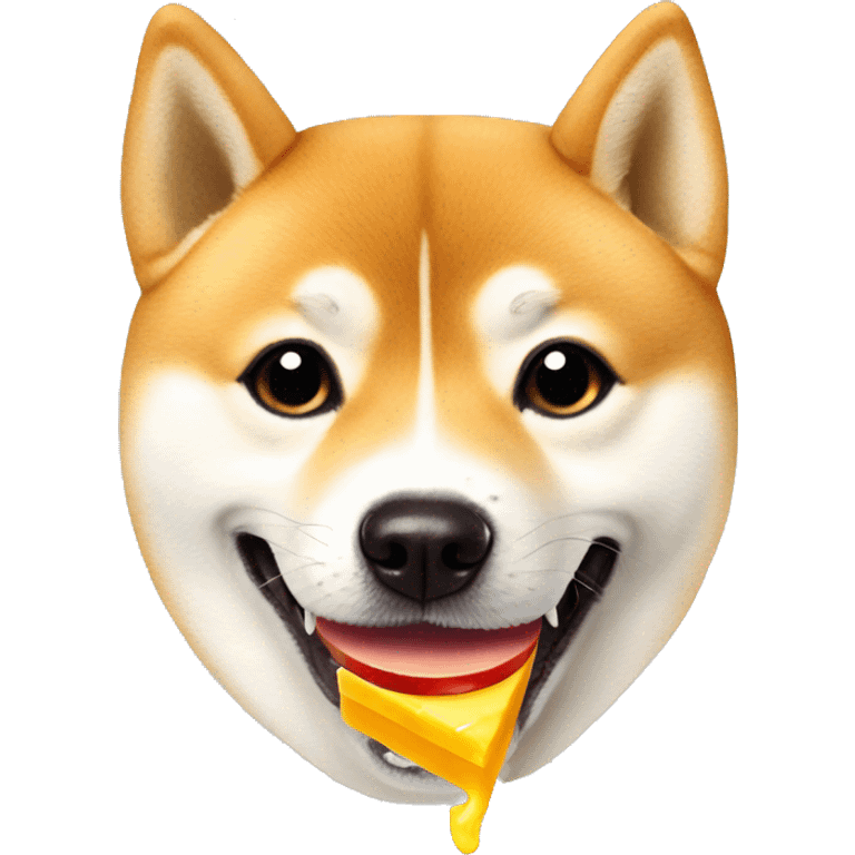 Shiba Inu Eating Cheeseburger  emoji