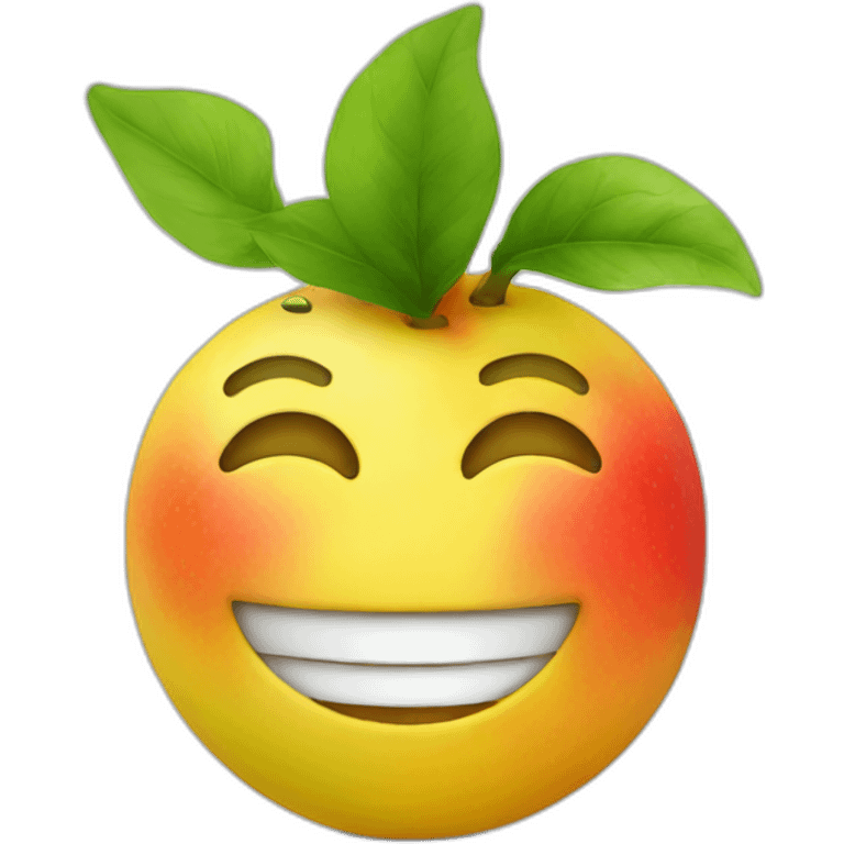 fruit face full of life emoji