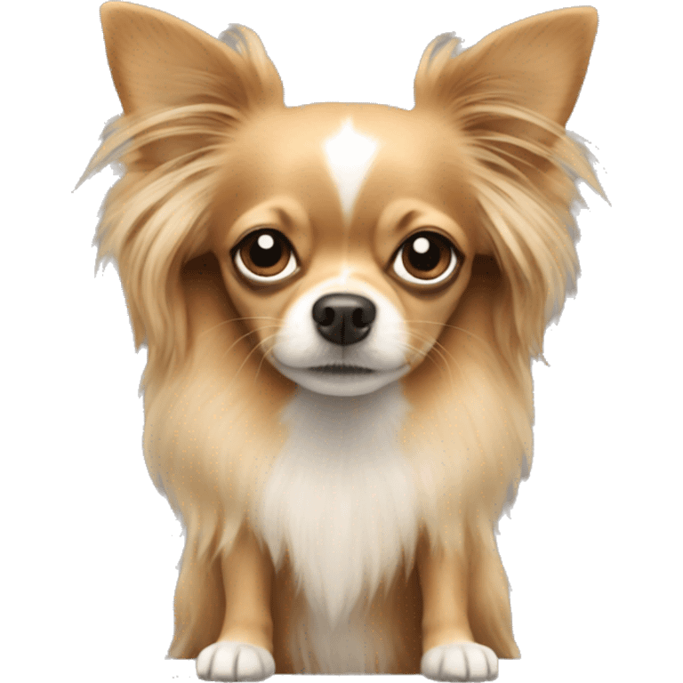 Dog chihuahua with long hair  emoji