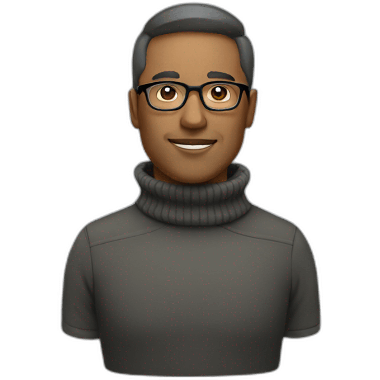 architect wearing turtleneck and glasses emoji