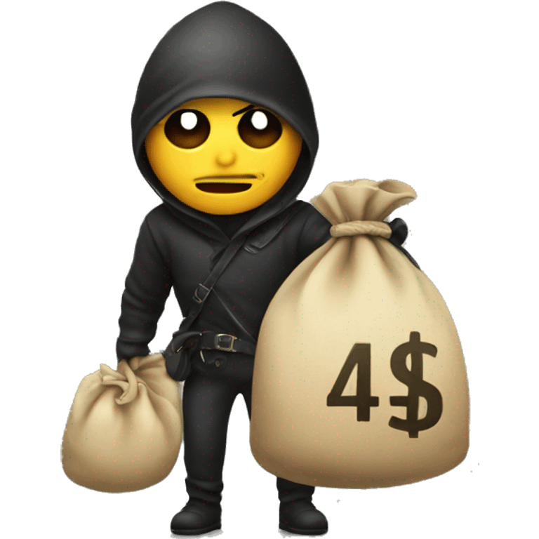 thief with a money bag emoji