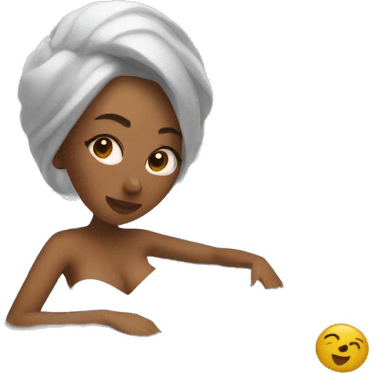 Lady in a hot tub emoji