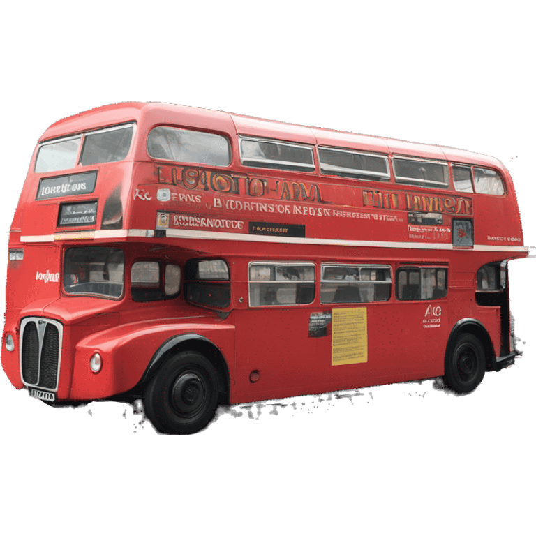 A Routemaster London Bus with Lawrence of Arabia Advert on the side.  emoji