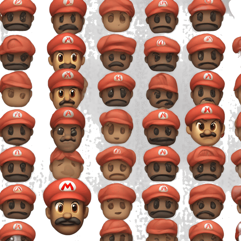 mario with black emoji