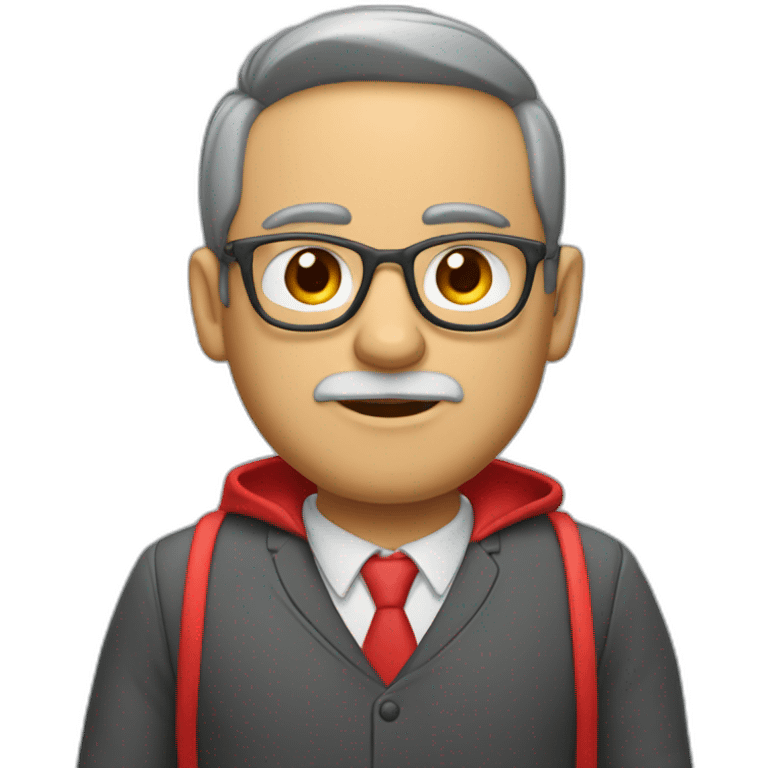 Profesor rubio con chándal rojo emoji