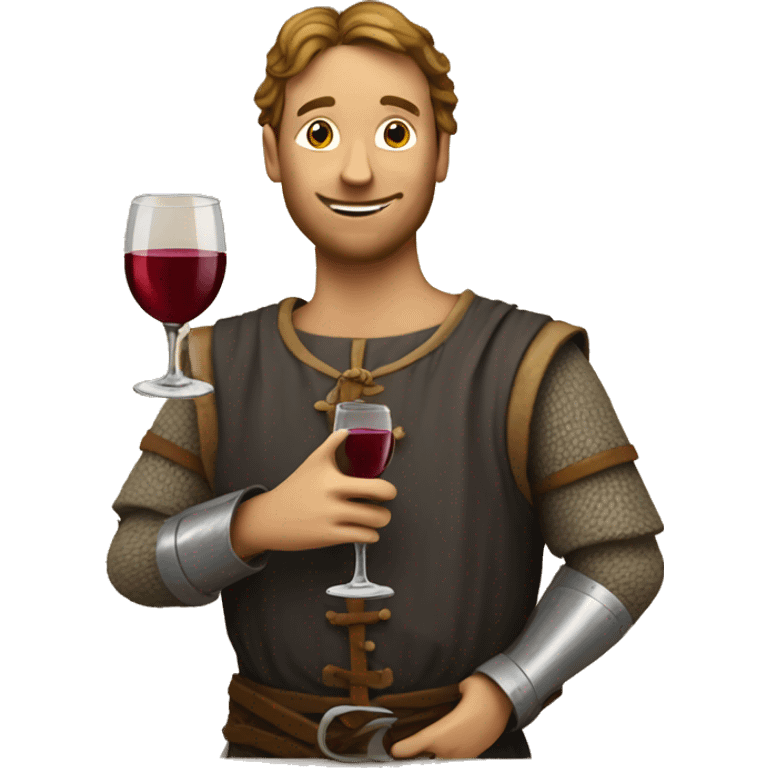 medieval jack holding glass of wine emoji