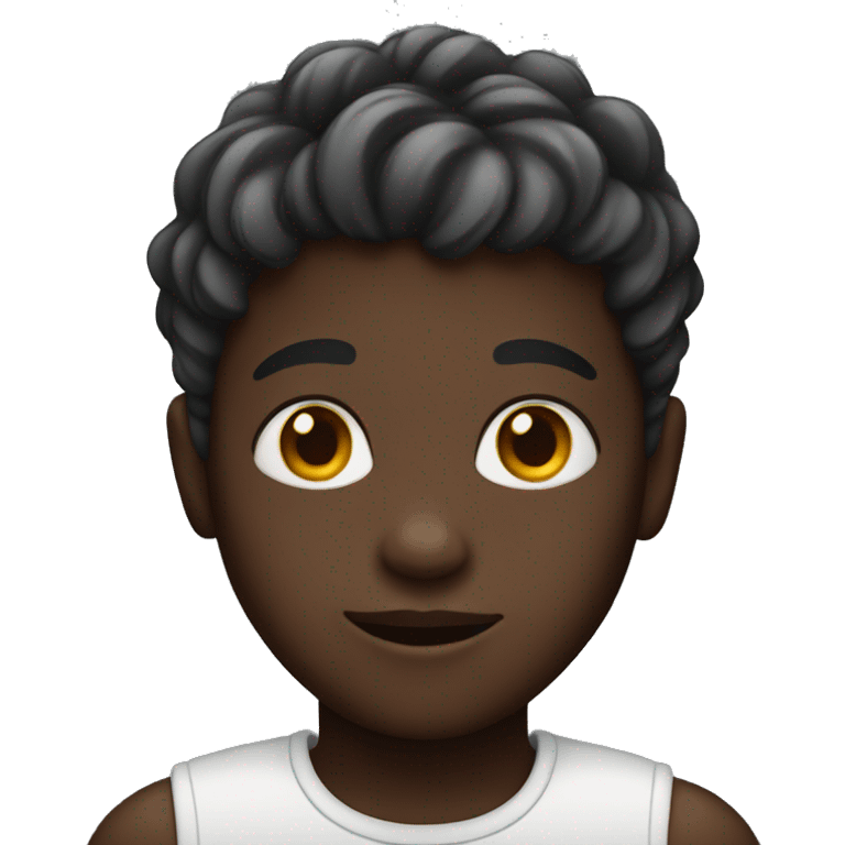 kid with dark skin emoji