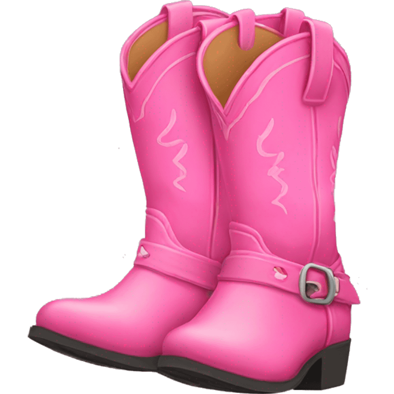 Pink cowgirl boots emoji