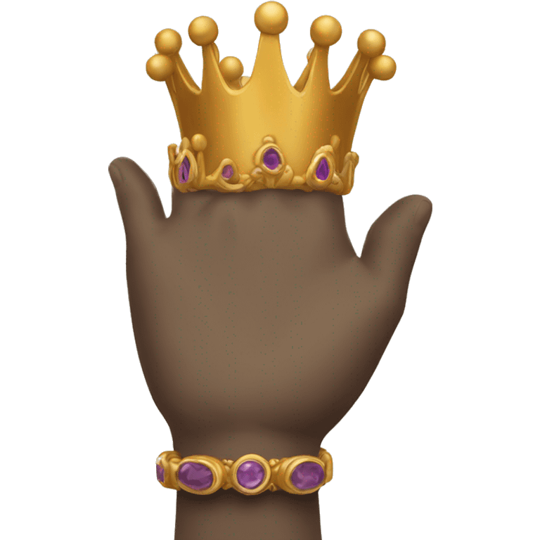 king's hand with rings emoji