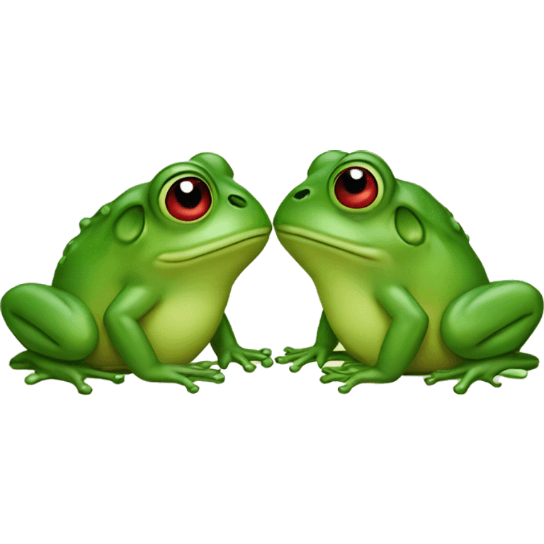 Kissing frogs emoji