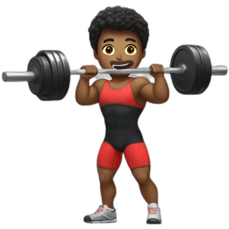 Weightlifter with a barebell emoji