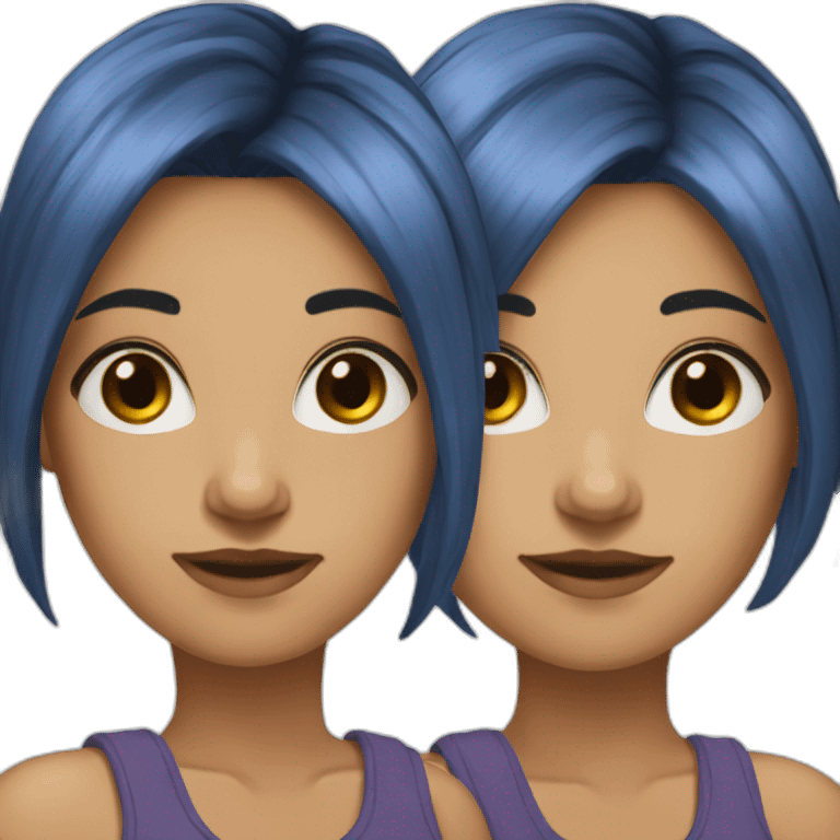 blue-hair-woman-brown-eyes emoji