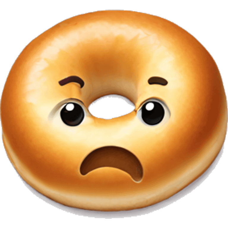 Bagel with face emoji