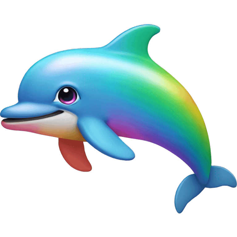 Rainbow dolphin emoji