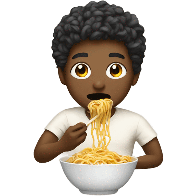 Person eating Ramen emoji