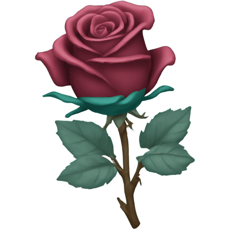 Teal iOS dead rose emoji emoji