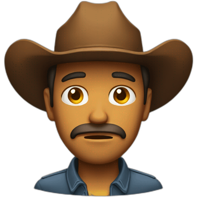 sad cowboy face emoji