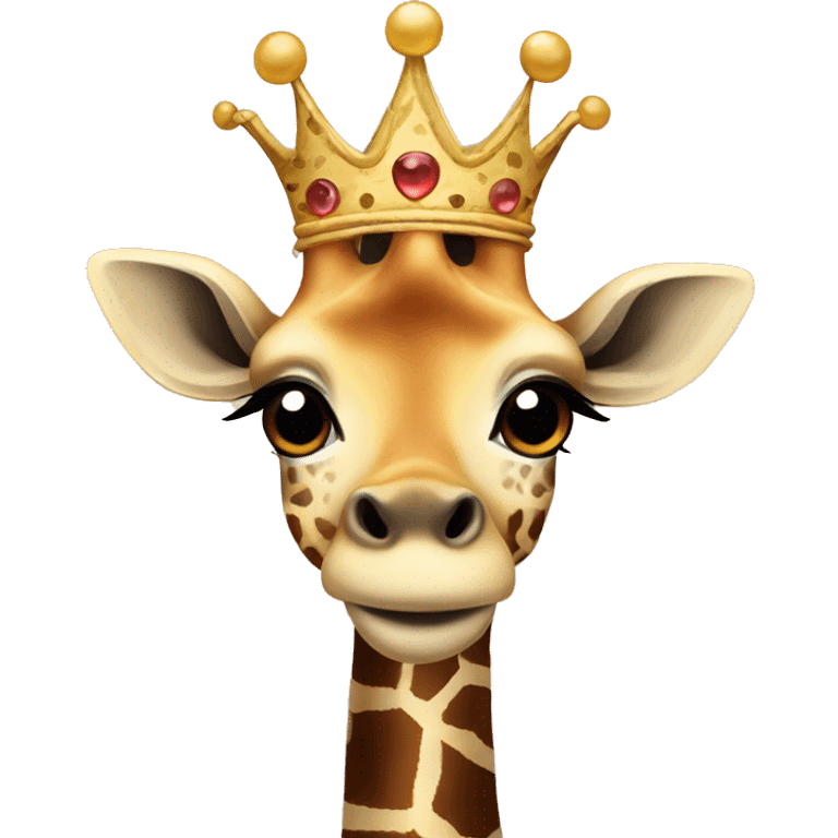 giraffe with crown emoji