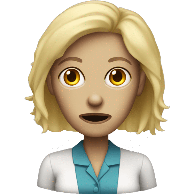 zombie middle age blonde teacher boring emoji