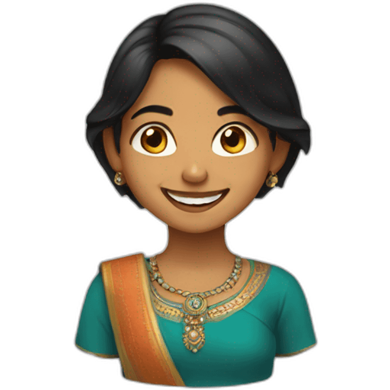 Indian smile girl emoji