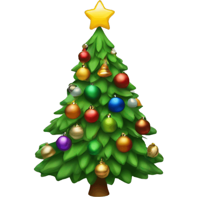 christmas tree with ornaments emoji