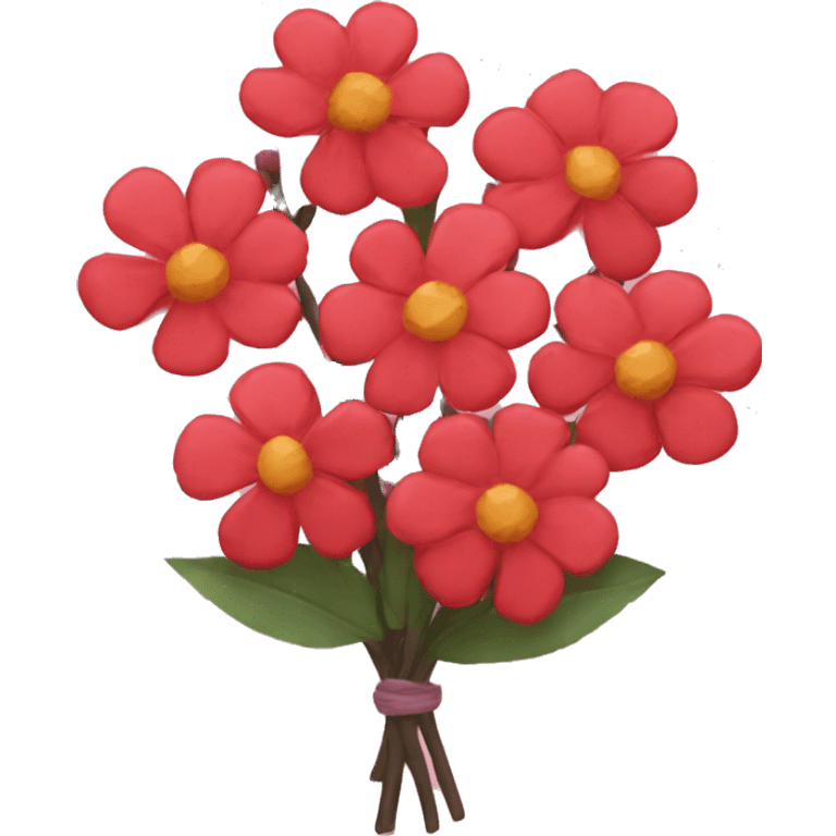 Red Sakura flower bouquet  emoji