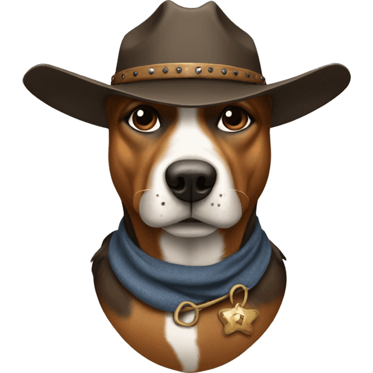 Cowboy dog emoji