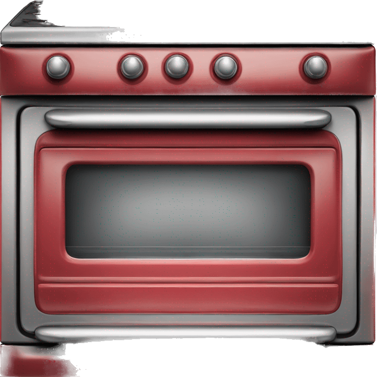 Realistic cherry red vintage oven emoji